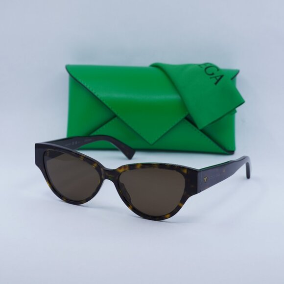 Bottega Veneta BV1319S 002 Cat Eye Sunglasses - Havana/Brown main image 8